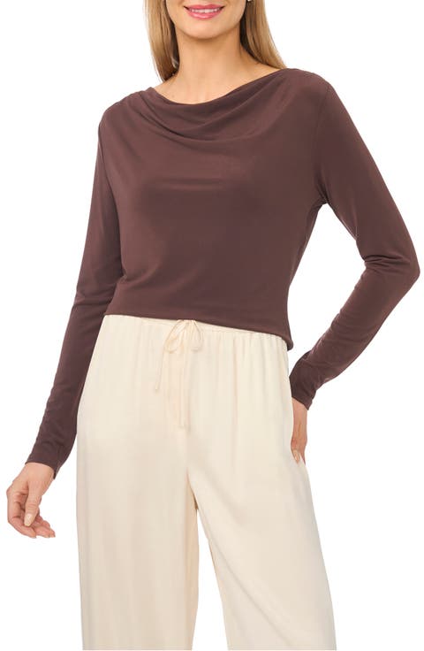 Cowl Neck Knit Top