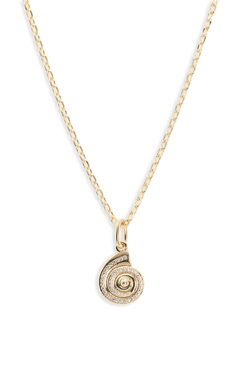 Leith Nautilus Shell Pendant Necklace, Alternate, color, Clear- Gold