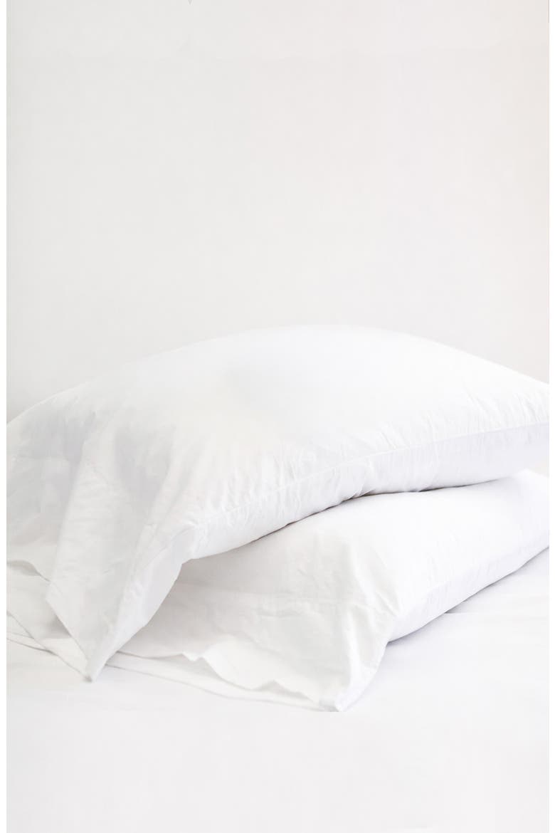 Set of 2 Cotton Percale Pillowcases, Alternate, color, WHITE