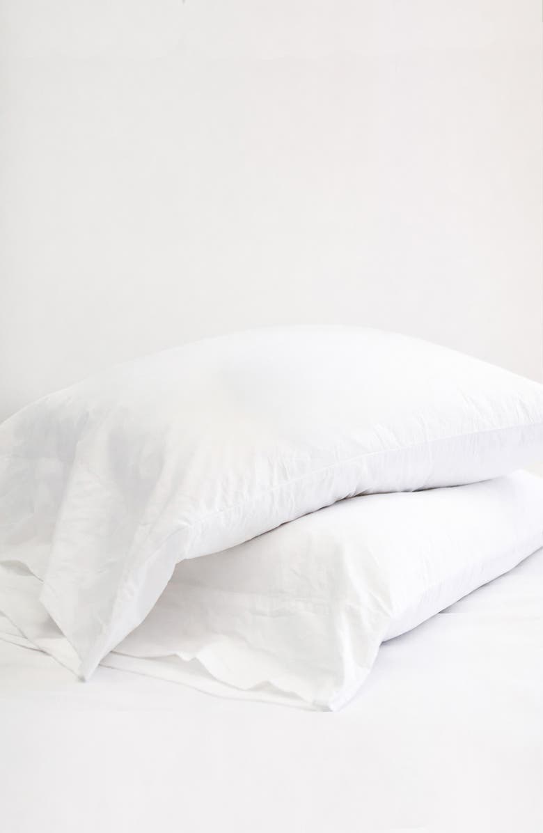 Pom Pom at Home Set of 2 Cotton Percale Pillowcases, Alternate, color, White