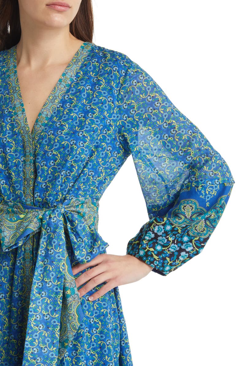 KOBI HALPERIN Luanne Tie Waist A-Line Voile Dress, Alternate, color, 