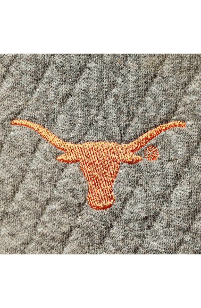 PRESSBOX Women's Pressbox Heathered Gray/Texas Orange Texas Longhorns Magnum Quilted Quarter-Snap Jacket, Alternate, color, 