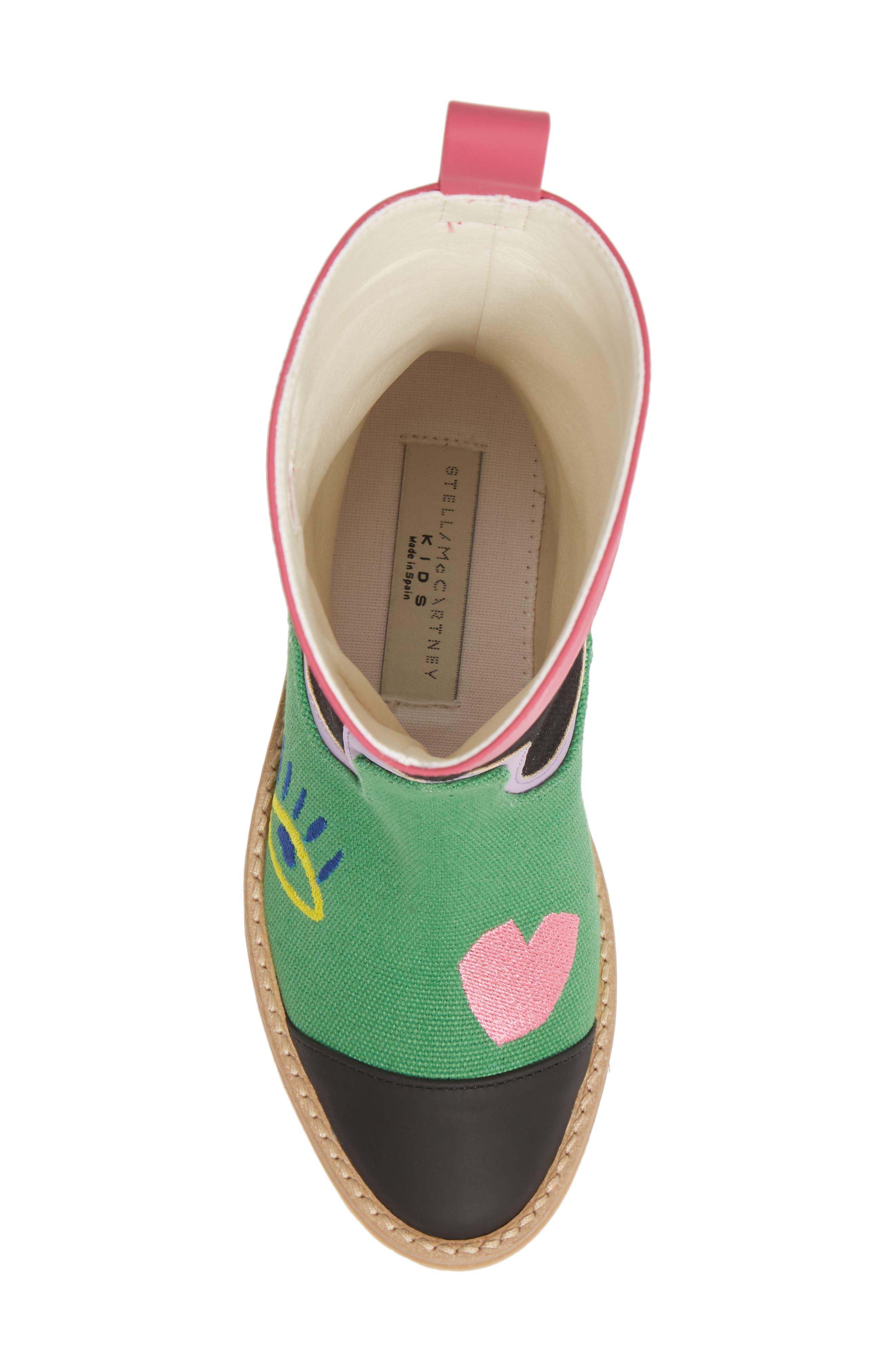 Stella McCartney Kids Rainbow Embroidered Western Boot, Alternate, color, 