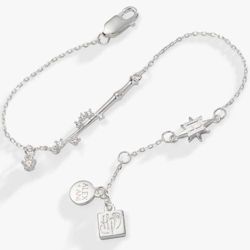 Alex And Ani Harry Potter Wand  Bracelet In Silver