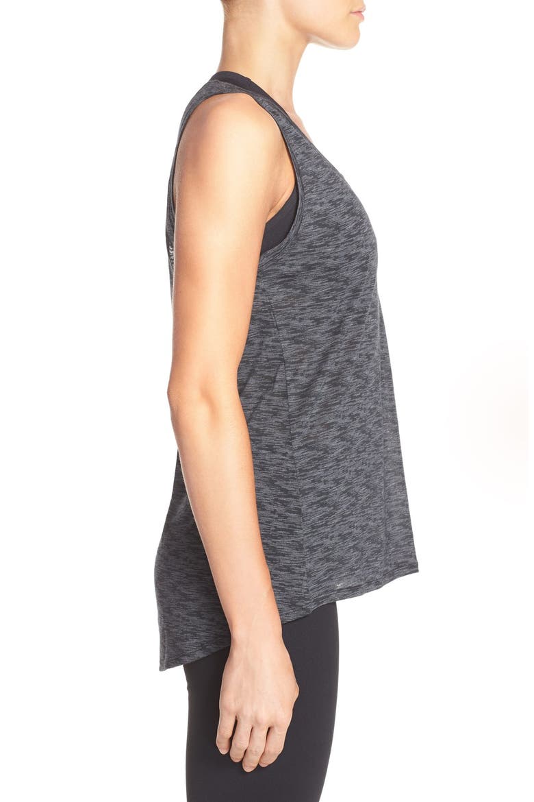 'Lean Routine' Tank, Alternate, color, BLACK