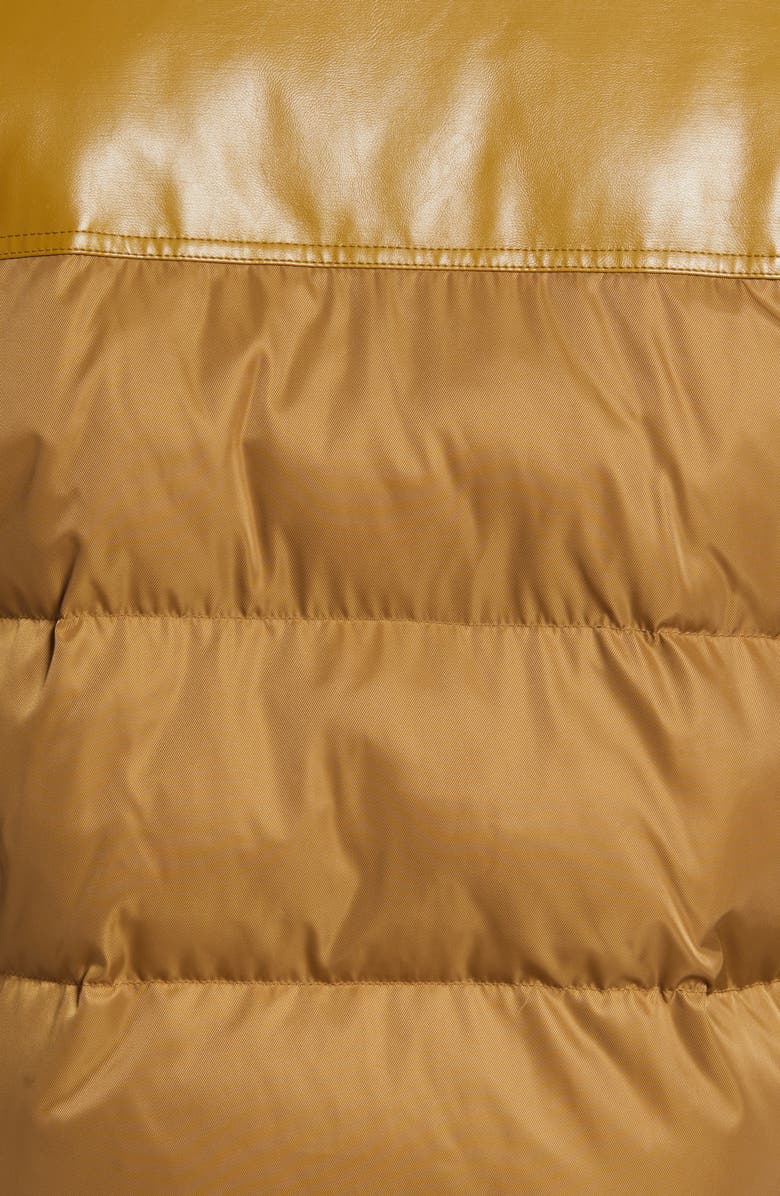 Noize Vroni Mixed Media Puffer Jacket, Alternate, color, Butternut