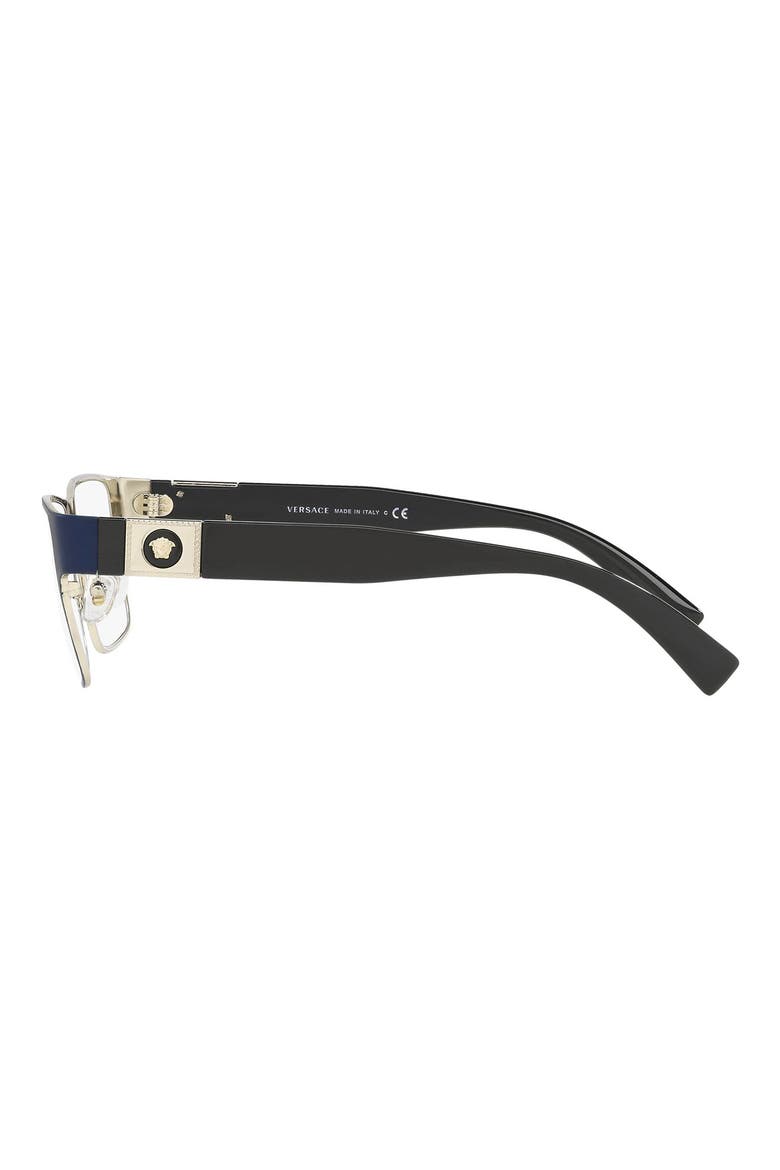 55mm Rectangular Optical Glasses, Alternate, color, BLUE/ DEMO LENS