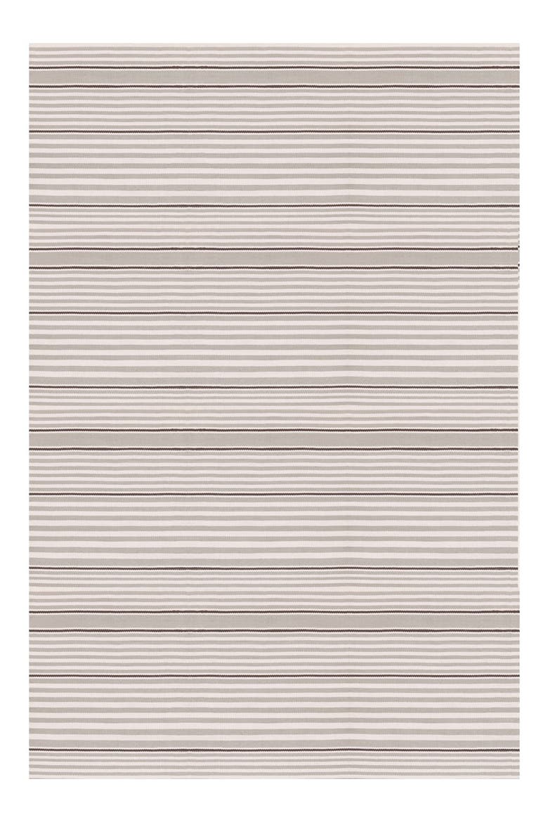 'Rugby Stripe' Indoor/Outdoor Rug, Alternate, color, PLATINUM