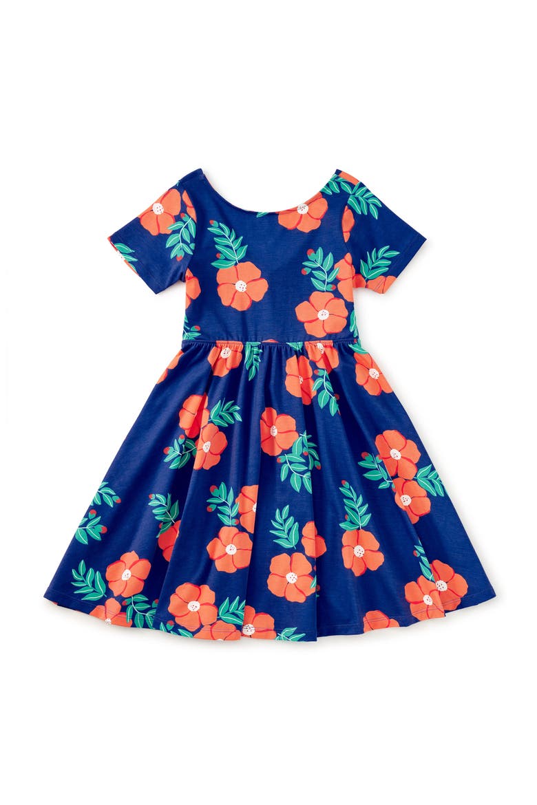 Twist Back Ballet Dress, Main, color, Rock Rose