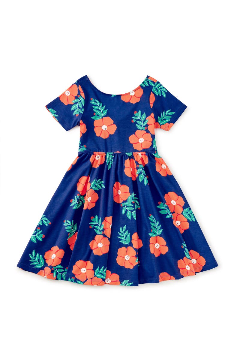 Tea Collection Twist Back Ballet Dress, Main, color, Rock Rose