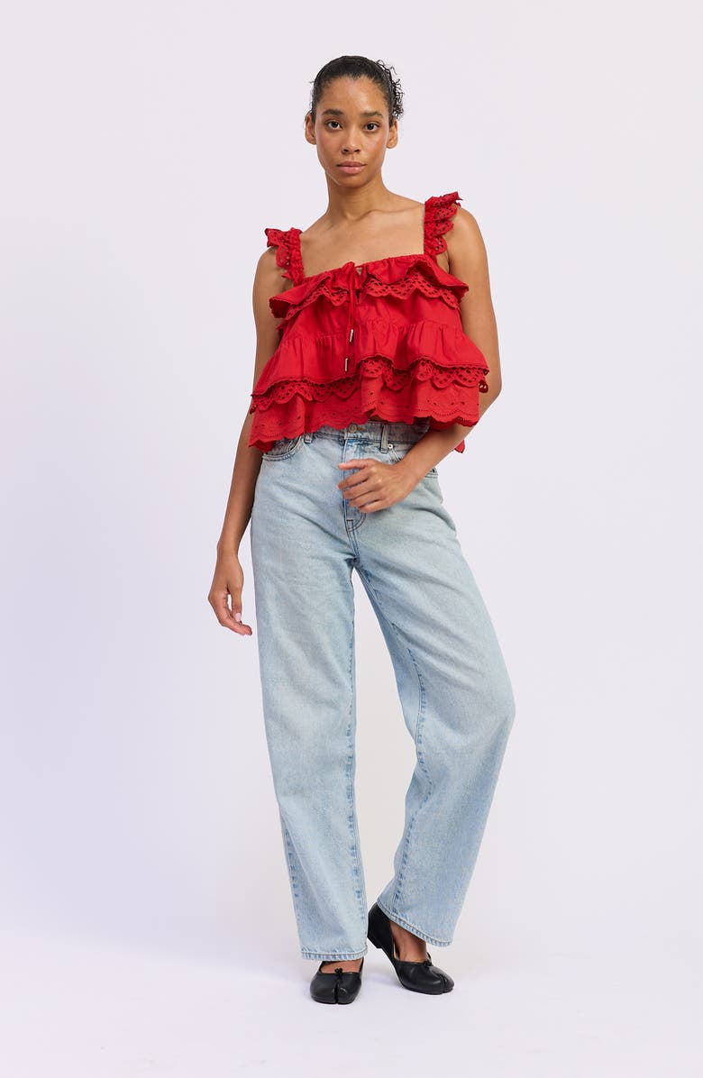 JACQUIE THE LABEL Monterey Ruffle Top, Alternate, color, 