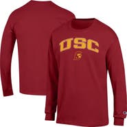 Champion Men's Champion Cardinal USC Trojans Arch Over Logo Long Sleeve T-Shirt