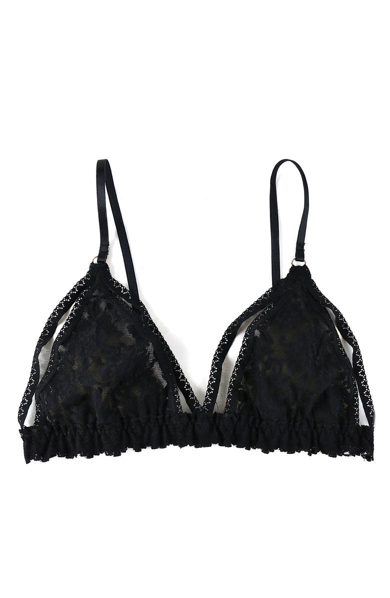 Hanky Panky Trina Lace Bralette, Main, color, Black