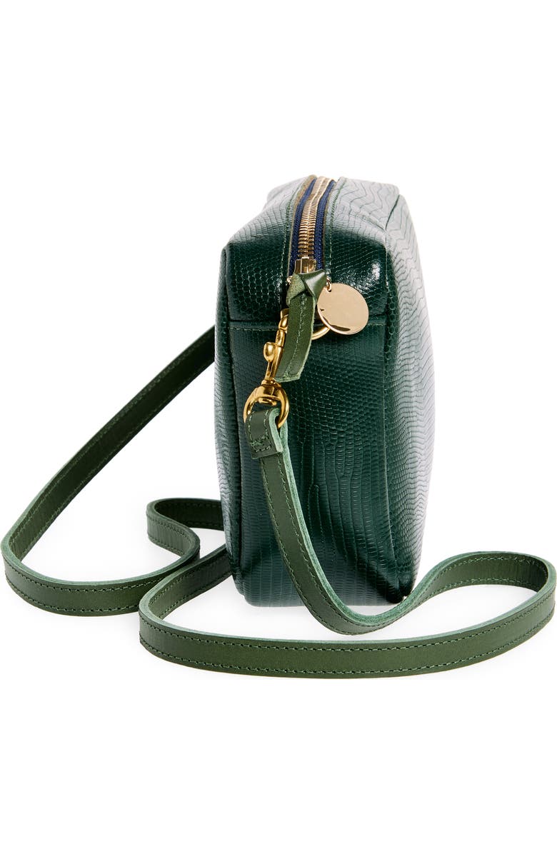 Clare V. Midi Sac Lizard Embossed Leather Crossbody Bag, Alternate, color,