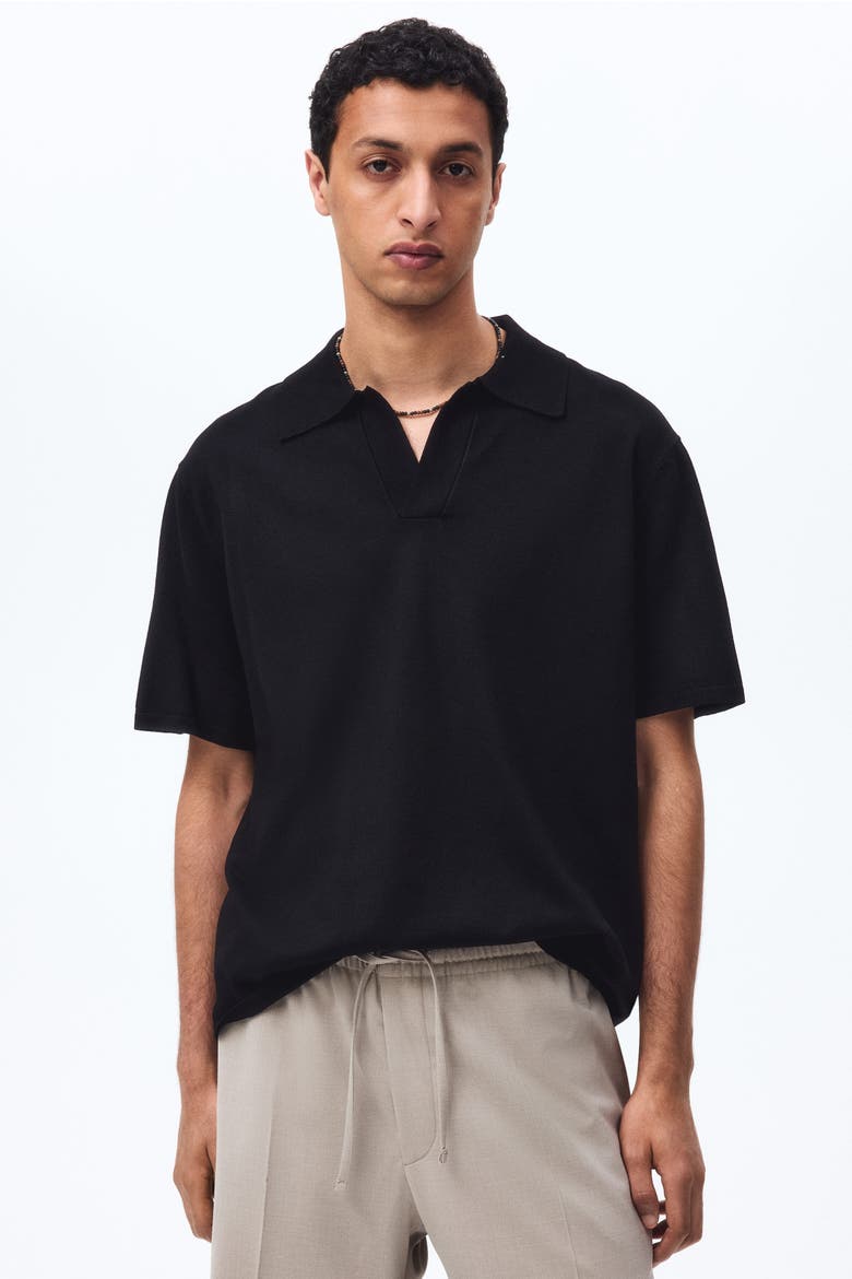 Relaxed Fit Polo Shirt, Main, color, Black
