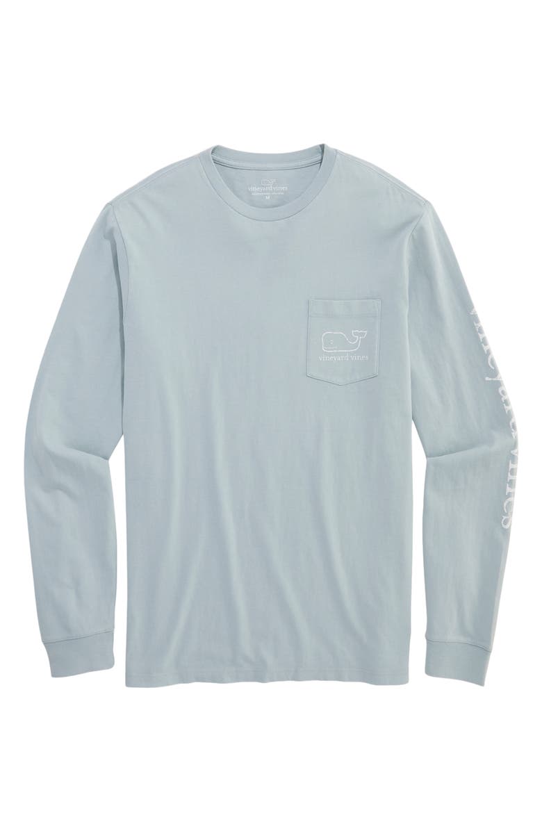 vineyard vines Drift Dye Whale Long Sleeve Cotton Graphic T-Shirt, Main, color, Del Mar Blue