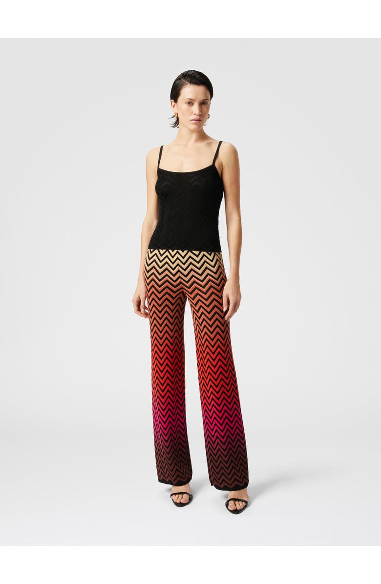 Missoni Straight Trousers With Dégradé Chevron Motif, Alternate, color, Multicoloured