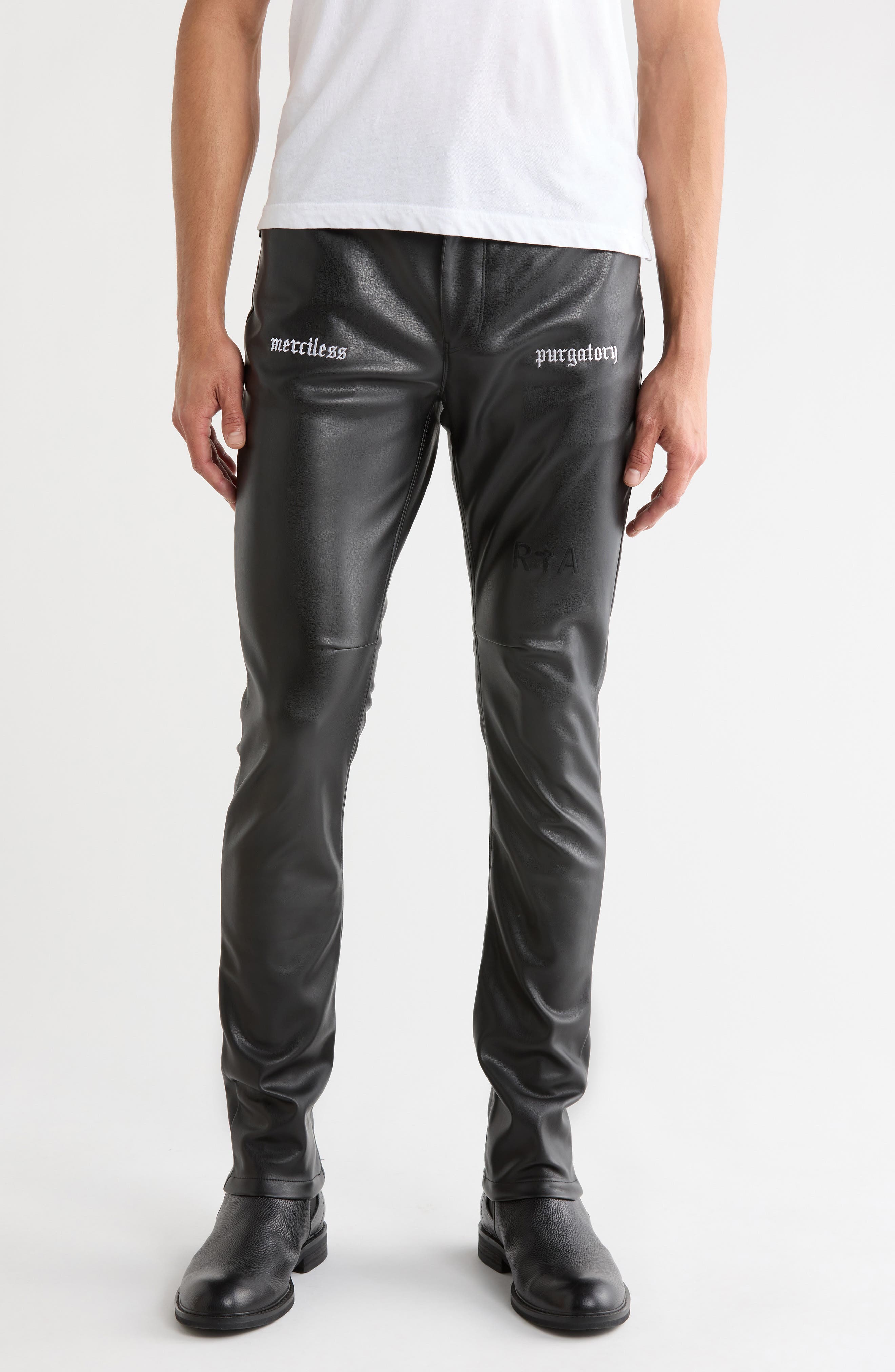 RtA Bryant Faux Leather Skinny Pants