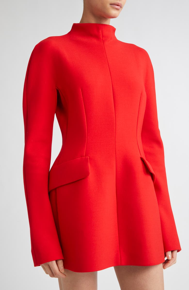SPORTMAX Tefrite Long Sleeve Jersey Minidress, Alternate, color, Red