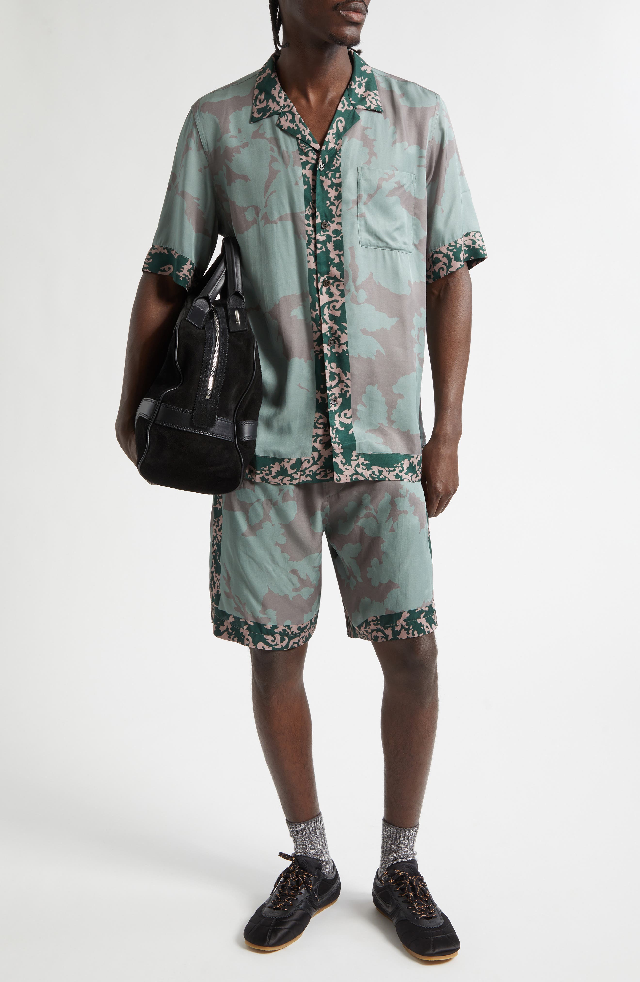 Piperi Mixed Print Drawstring Shorts - image 2