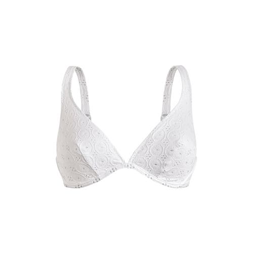 Vilebrequin Broderie Anglaise Underwire Bikini Top In Blanc