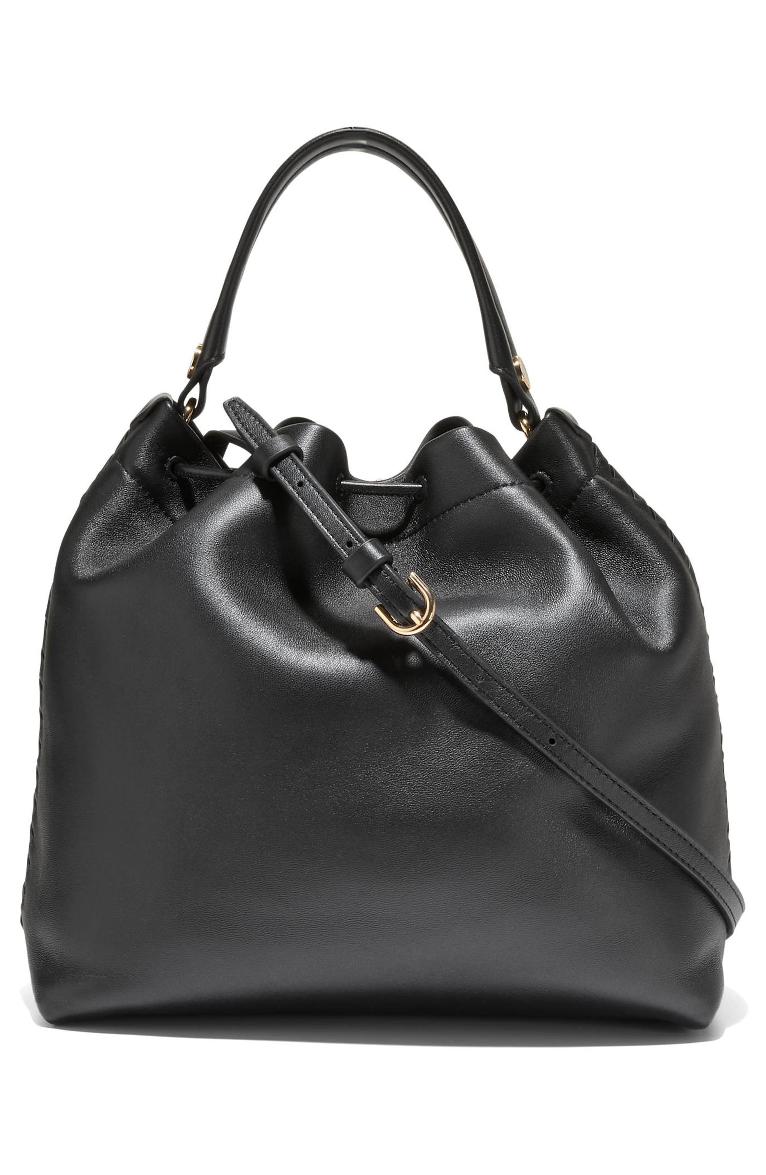 Cole Haan Isabella Bucket Bag, Alternate, color, Black
