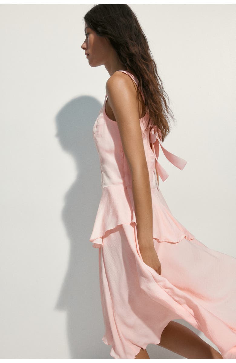 H&M Asymmetric Tiered Dress, Alternate, color, Light Pink