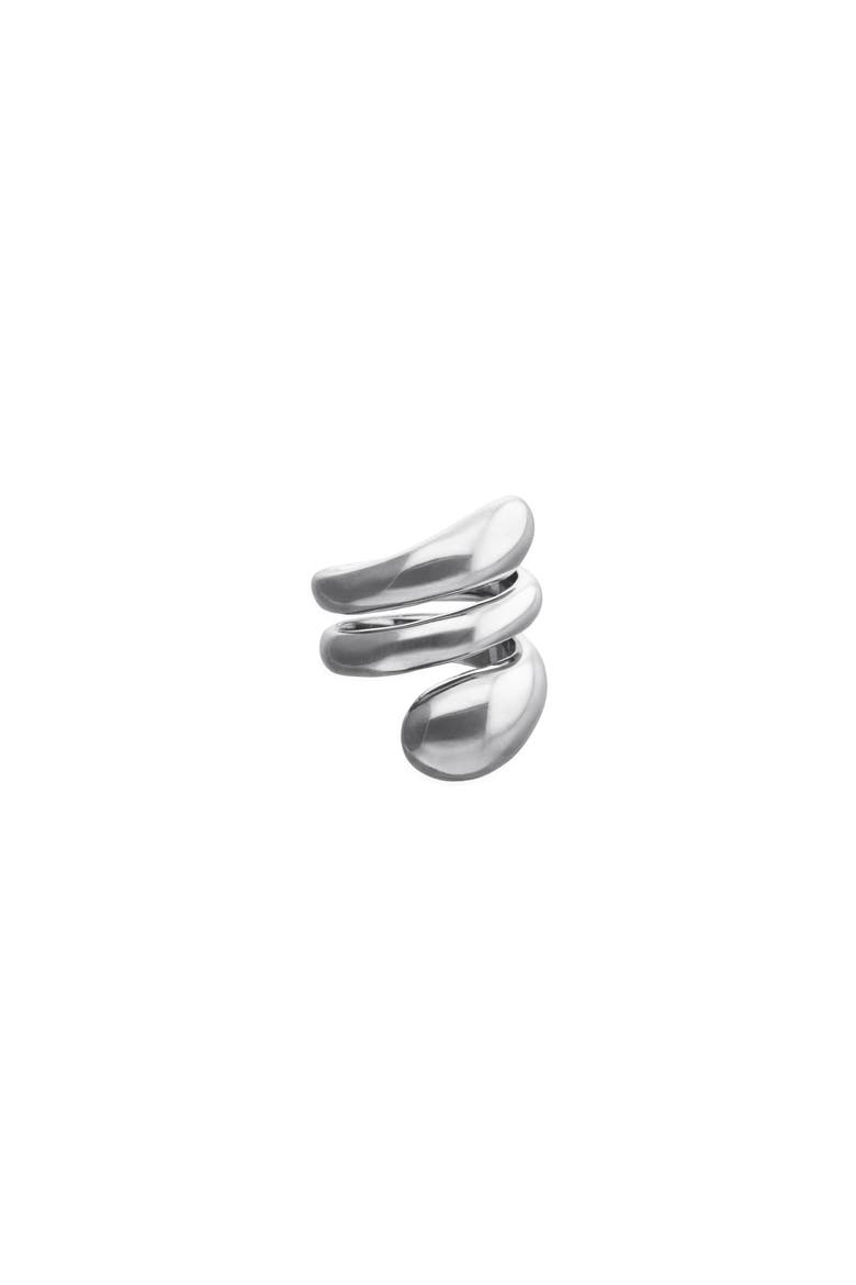 Triple Spiral Statement Ring in Silver tone, Main, color, Silver