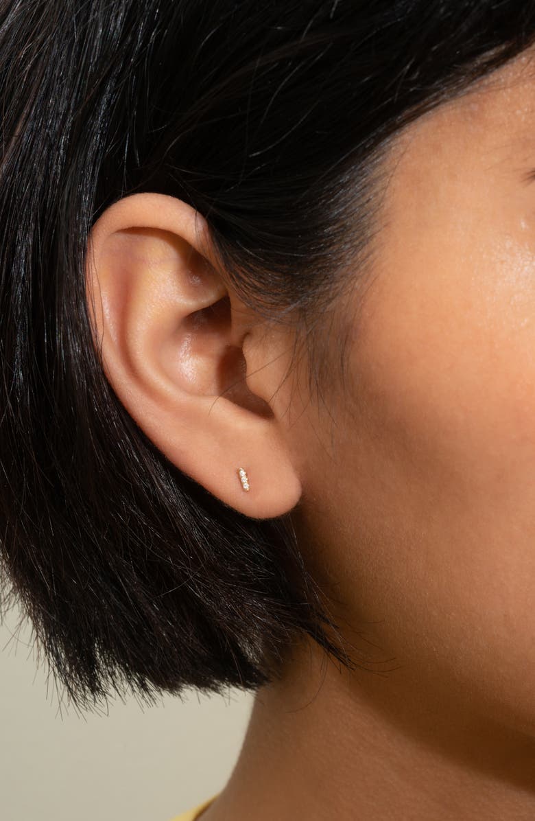 Jennie Kwon Designs Diamond Equilibrium Stud Earrings, Alternate, color, 