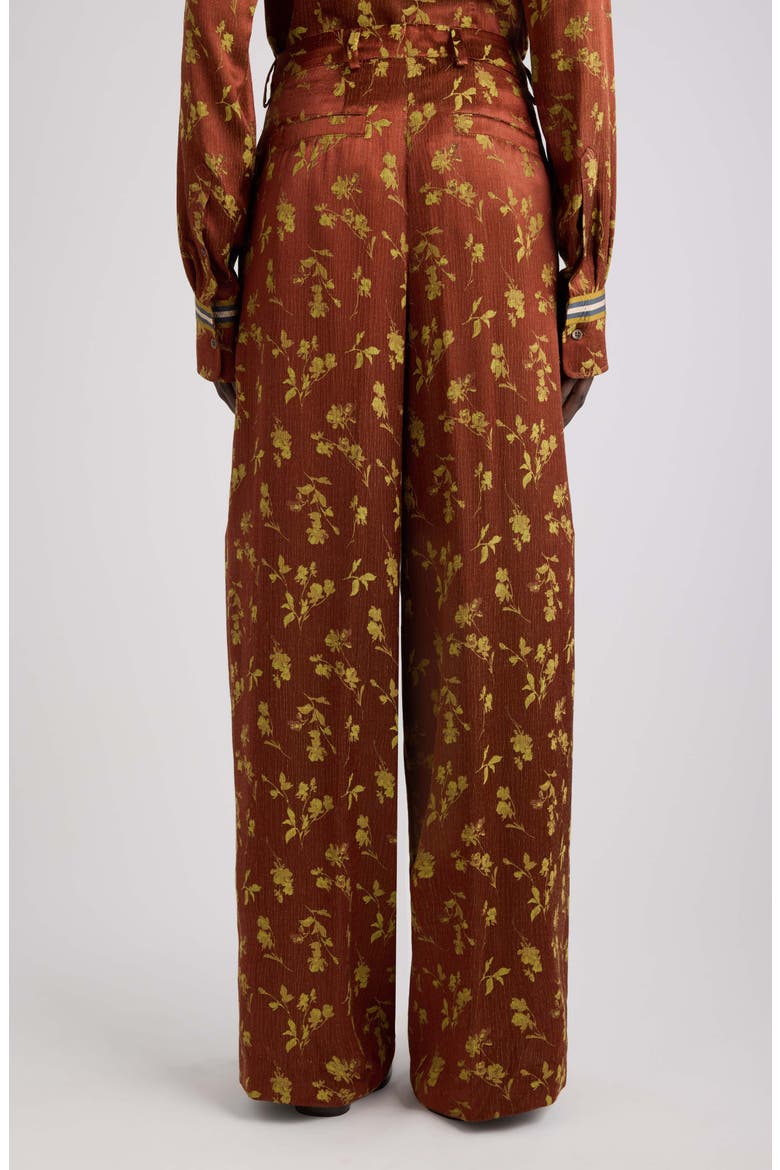 Penn Floral Jacquard Wide Leg Pants, Alternate, color, OCRA