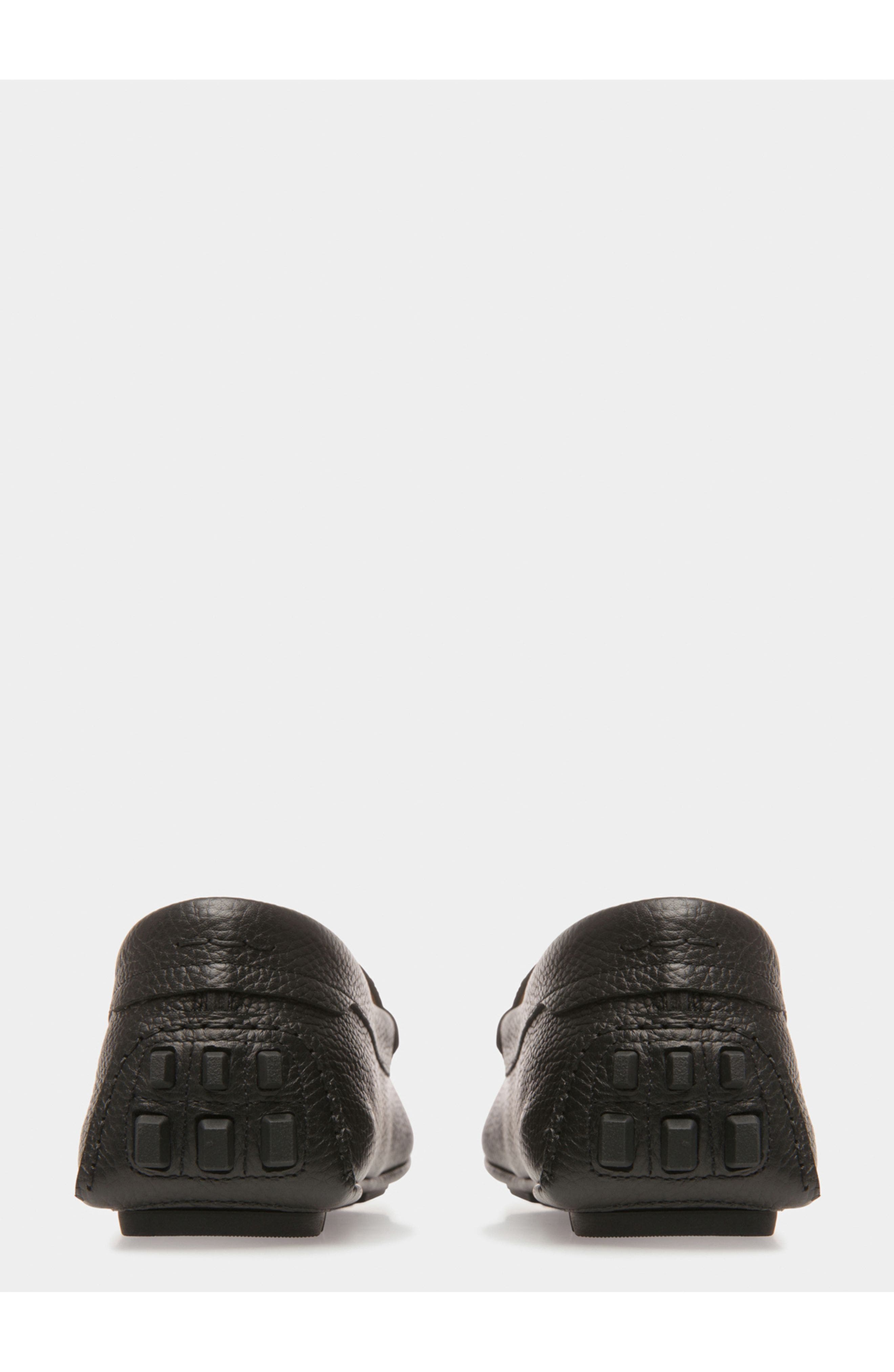 Bally Kerbs Drivers In Leather, Alternate, color, Black