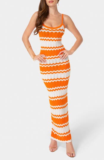 Stripe Knit Maxi Dress