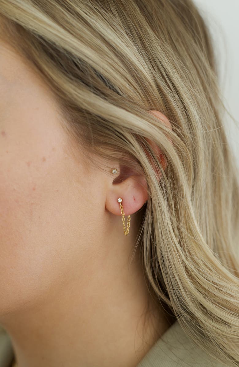 Set & Stones Kaylee Chain Stud Earrings, Alternate, color, 