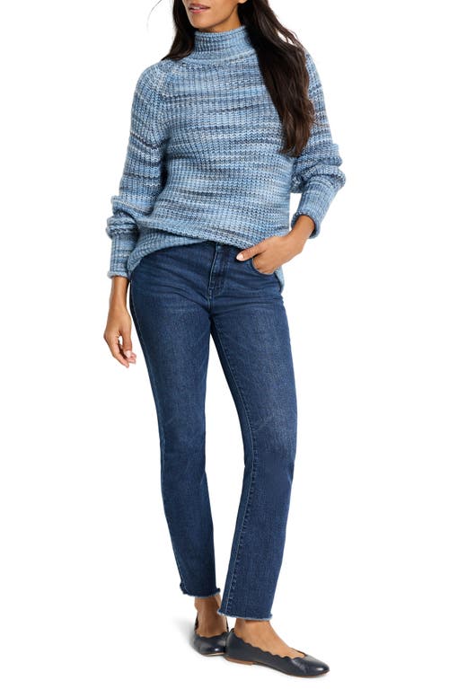 Nic + Zoe Nic+zoe Space Dye Cotton Blend Sweater In Blue Multi