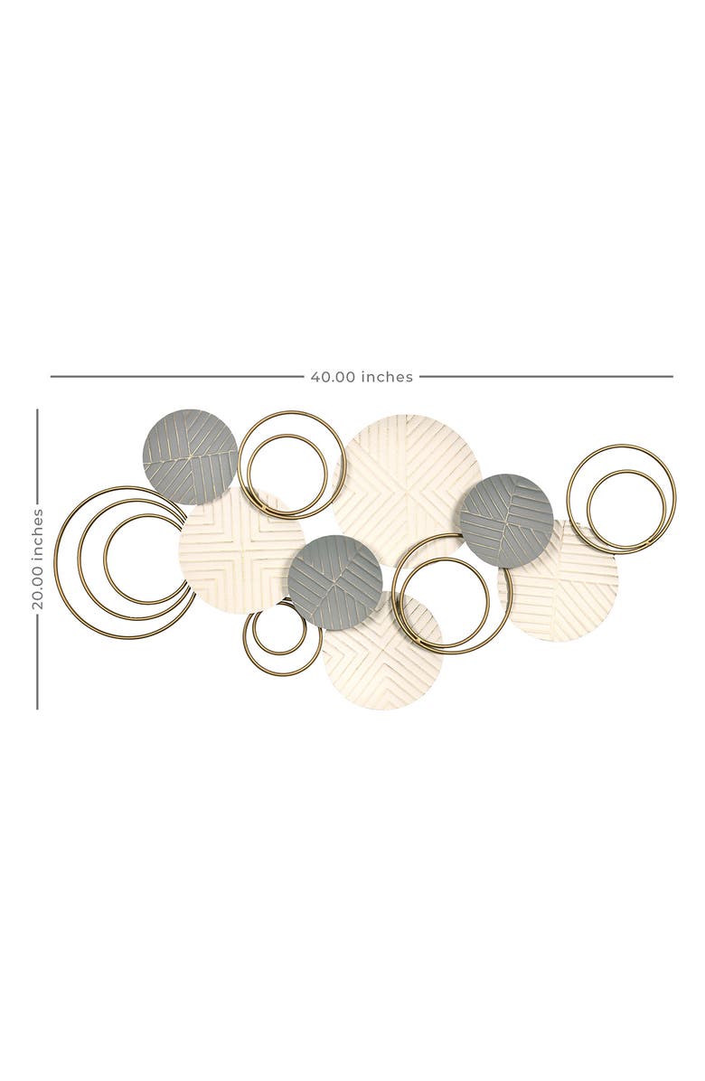 STRATTON HOME DECOR Modern Layered Circle Wall Decor, Alternate, color, 