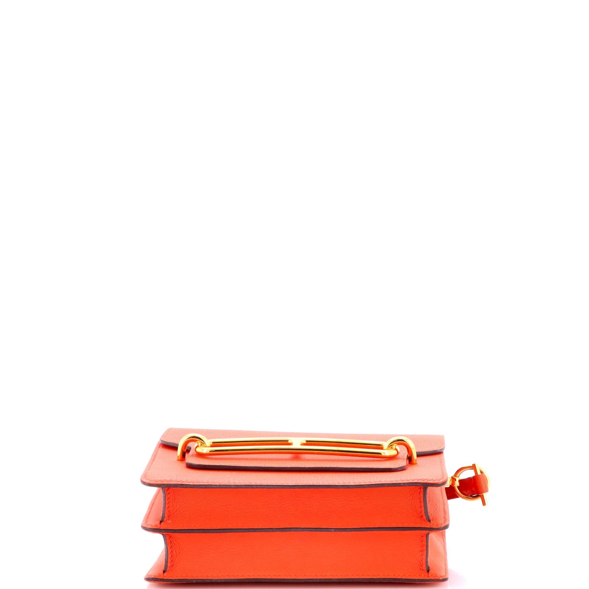 Pre-Owned Hermes Roulis Bag Evercolor 18, Alternate, color, Orange Poppy