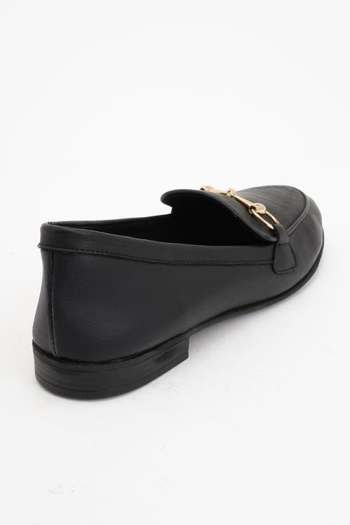 Forever & Always Shoes Rory Leather Bit Loafer In Black Leather