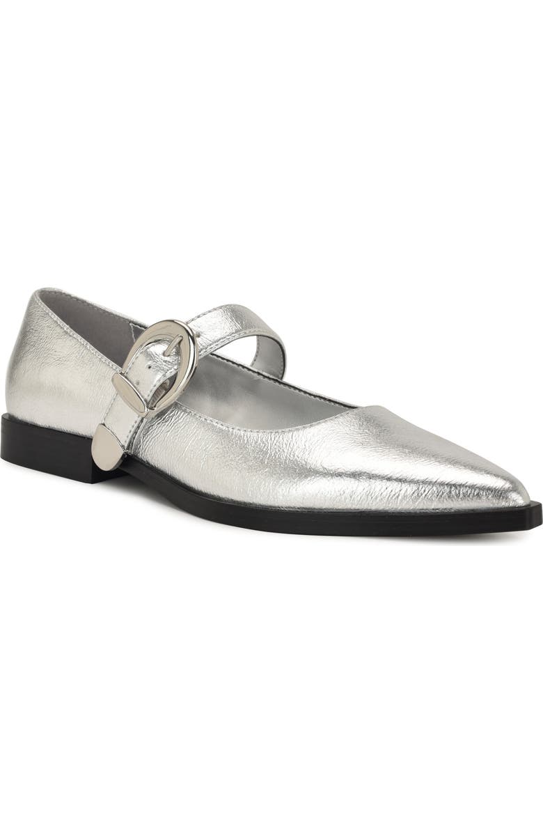 Nine West Katrel Mary Jane Flat, Main, color, Silver