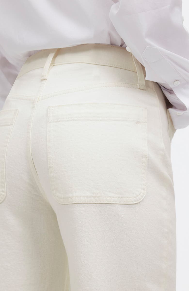 Madewell The Emmett Patch Pocket Edition Wide Leg Jeans, Alternate, color, Tile White