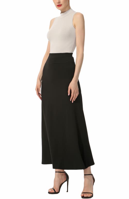 Kimi & Kai Waist Ruched Maxi Skirt In Black