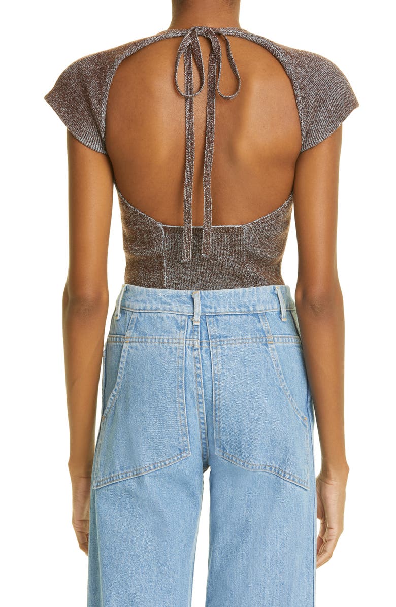 Isa Boulder Shield Backless Sweater, Alternate, color, 