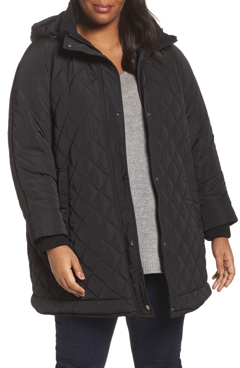 Gallery Quilted Hooded Jacket, Main, color,