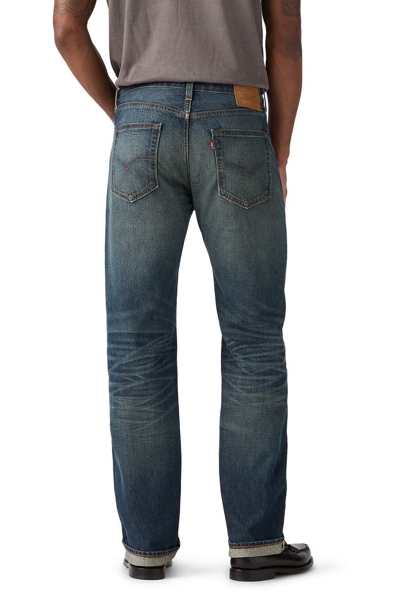 Levi's 505<sup>™</sup> Relaxed Straight Leg Selvedge Jeans, Alternate, color, Greatest Story Selvedge