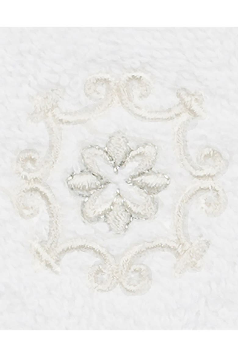 Alyssa Embellished Washcloth - Set of 2 - White, Alternate, color, WHITE