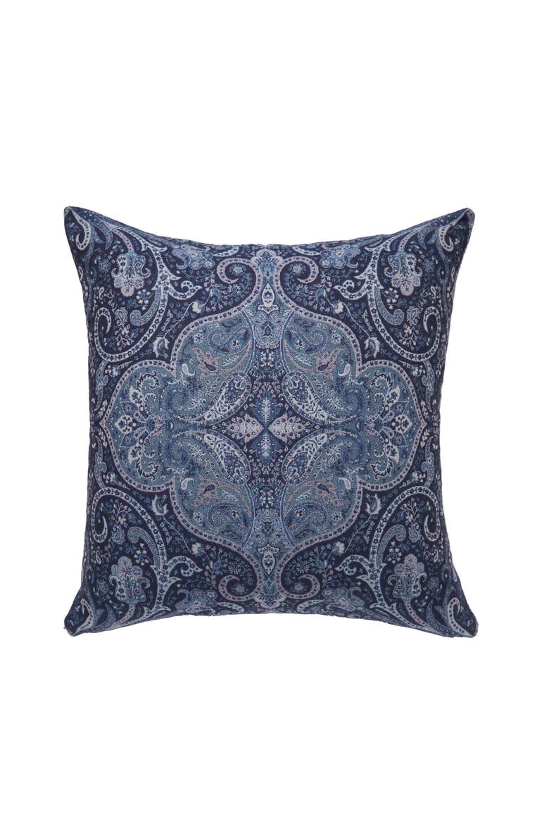 Suman Navy Cotton Euro Sham 26" x 26", Main, color, Blue