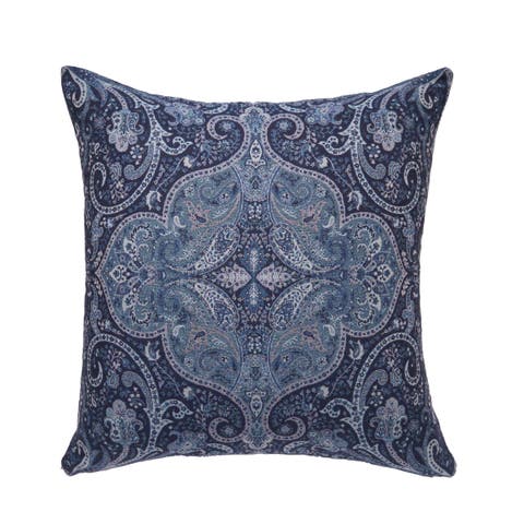 Suman Navy Cotton Euro Sham 26" x 26"