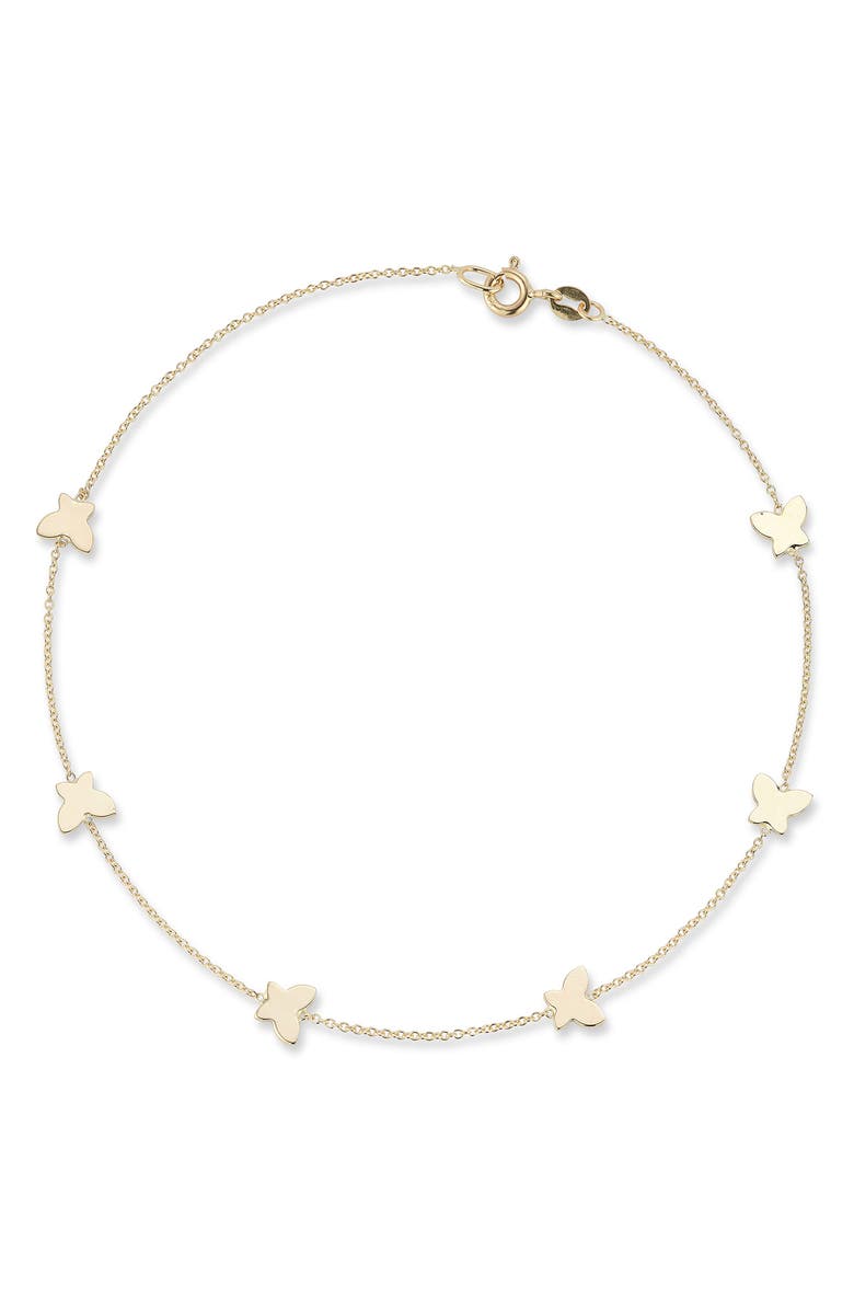 Ember Fine Jewelry Butterfly Charm Bracelet, Main, color, Gold