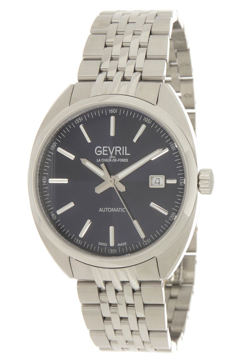 Men's Five Points Blue Dial Stainless Steel Watch, 44.5 mm, Main, color, STAINLESS STEEL