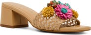 Anne Klein Dia Straw Flower Slide Sandal