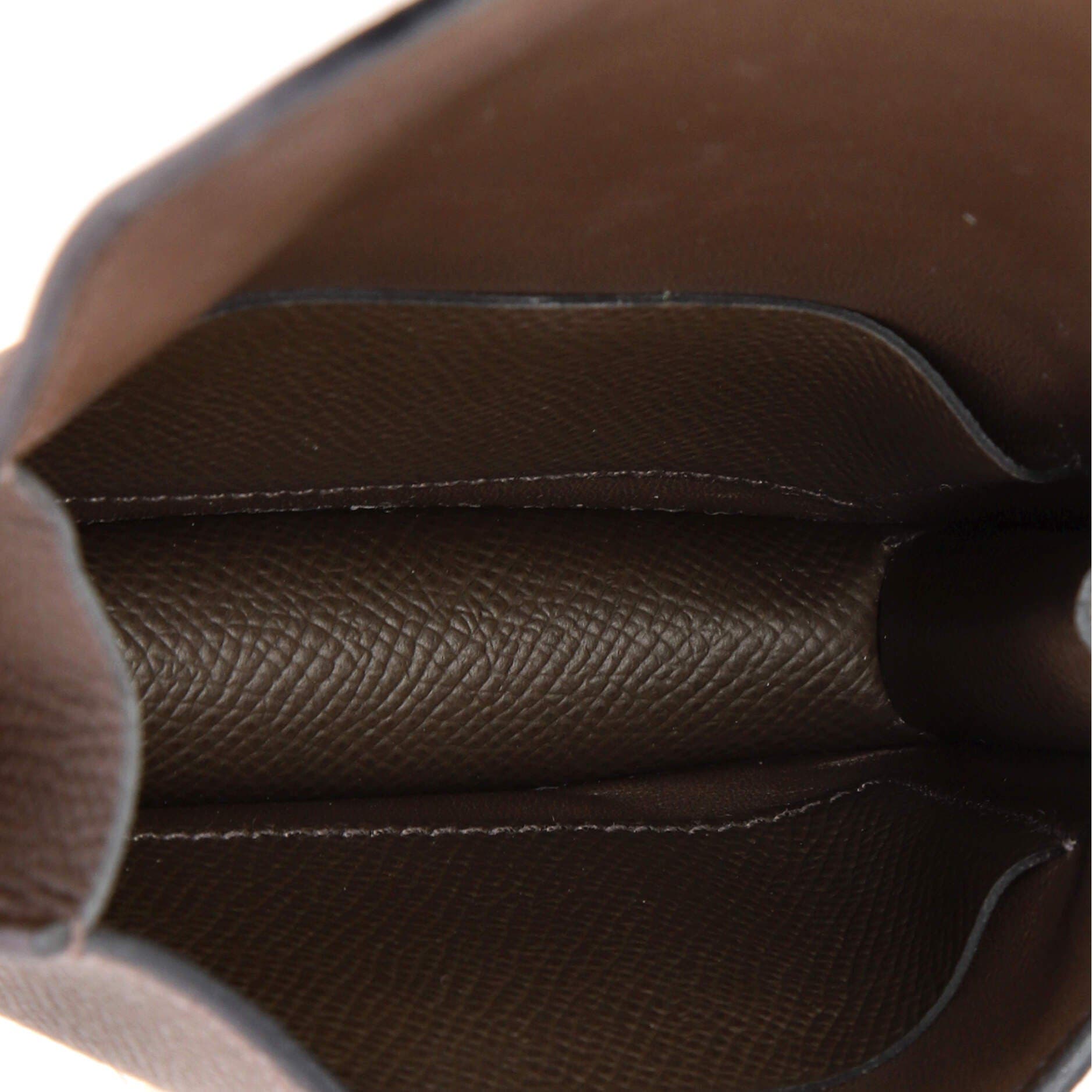 Pre-Owned Hermes Constance Slim Wallet Epsom, Alternate, color, Ecorce